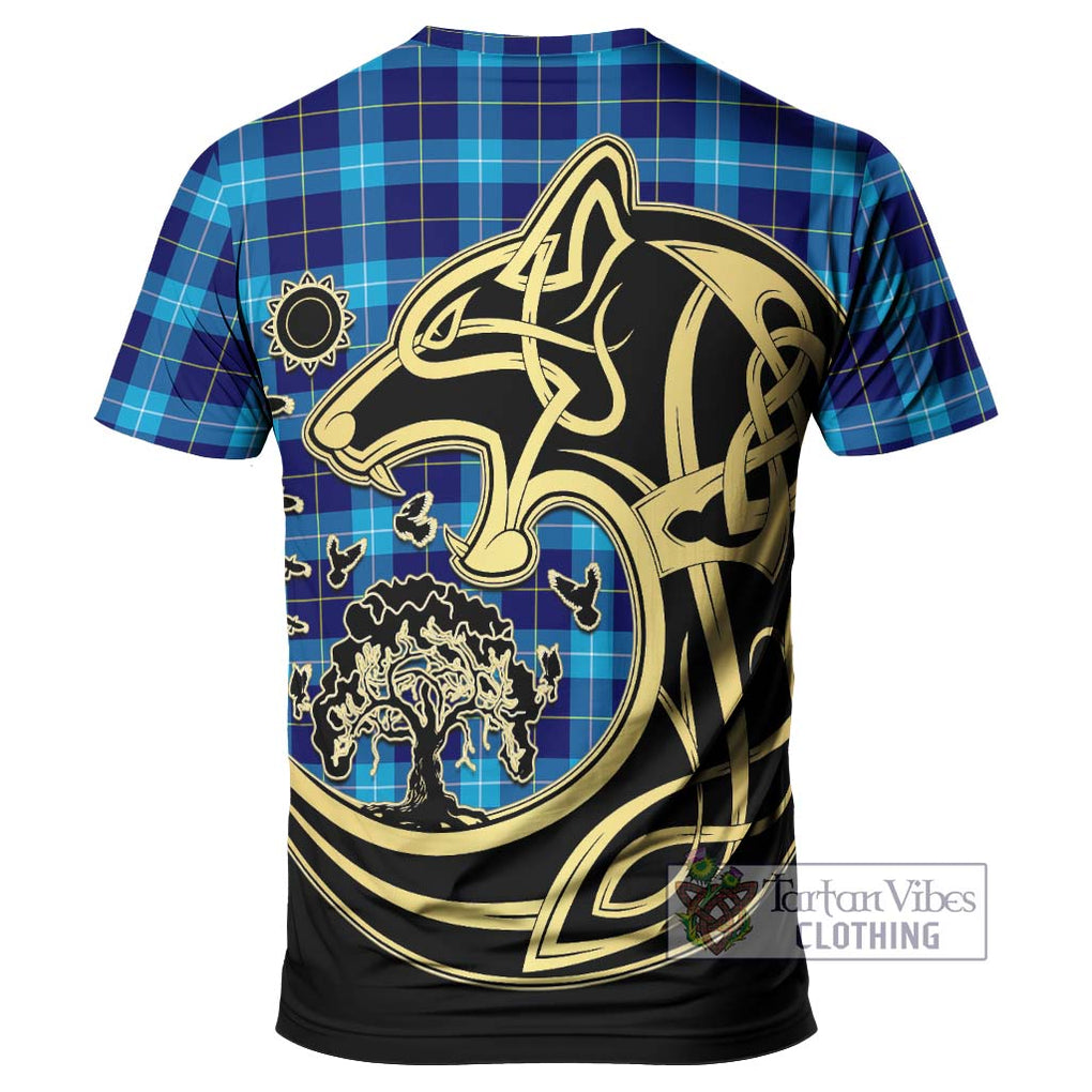 McKerrell Tartan T-Shirt with Family Crest Celtic Wolf Style - Tartan Vibes Clothing