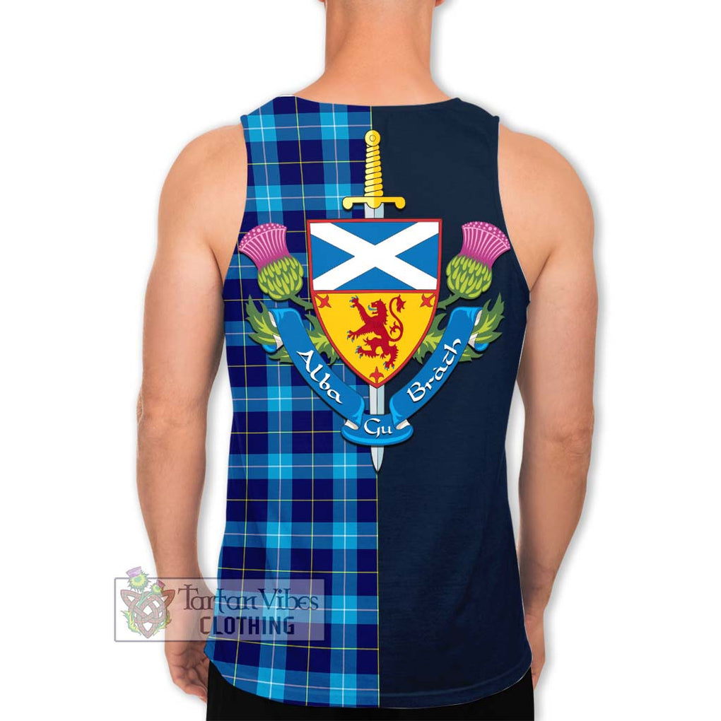 McKerrell Tartan Men's Tank Top Alba with Scottish Lion Royal Arm Half Style - Tartan Vibes Clothing