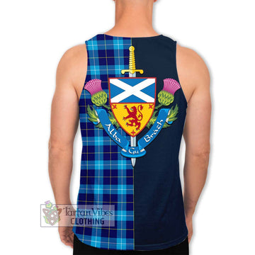 McKerrell Tartan Men's Tank Top Alba with Scottish Lion Royal Arm Half Style - Tartan Vibes Clothing