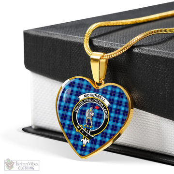 McKerrell Tartan Heart Necklace with Family Crest - Tartan Vibes Clothing