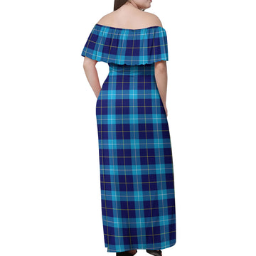 McKerrell Tartan Off Shoulder Long Dress - Tartan Vibes Clothing
