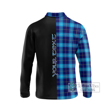 McKerrell Tartan Long Sleeve Polo Shirt with Family Crest and Half Of Me Style - Tartan Vibes Clothing