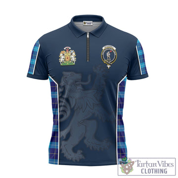 McKerrell Tartan Zipper Polo Shirt with Family Crest and Lion Rampant Vibes Sport Style