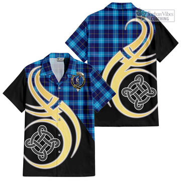 McKerrell Tartan Hawaiian Shirt with Family Crest and Celtic Symbol Style - Tartan Vibes Clothing