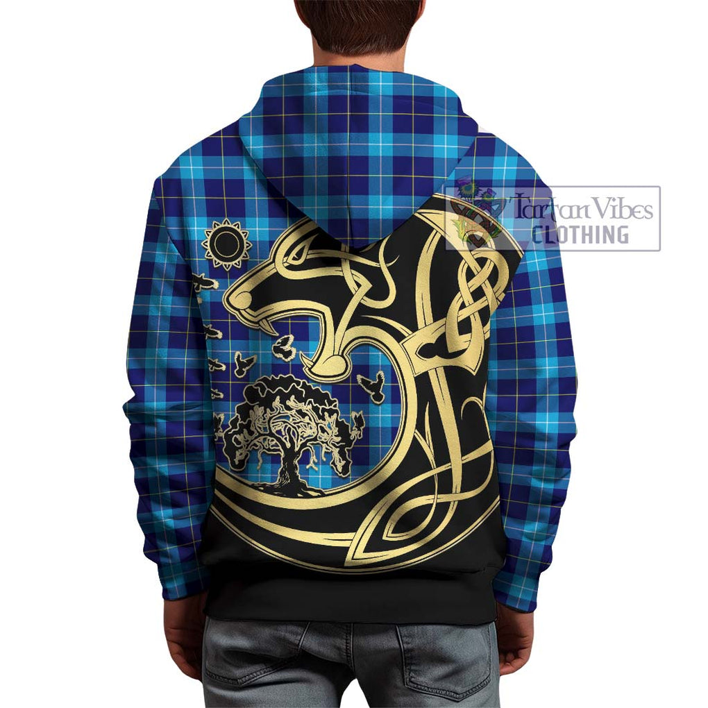McKerrell Tartan Hoodie with Family Crest Celtic Wolf Style - Tartan Vibes Clothing