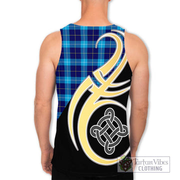 McKerrell Tartan Men's Tank Top with Family Crest and Celtic Symbol Style - Tartan Vibes Clothing