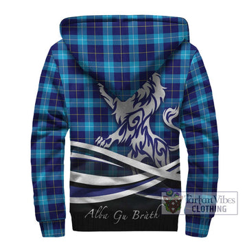 McKerrell Tartan Sherpa Hoodie with Alba Gu Brath Regal Lion Emblem - Tartan Vibes Clothing