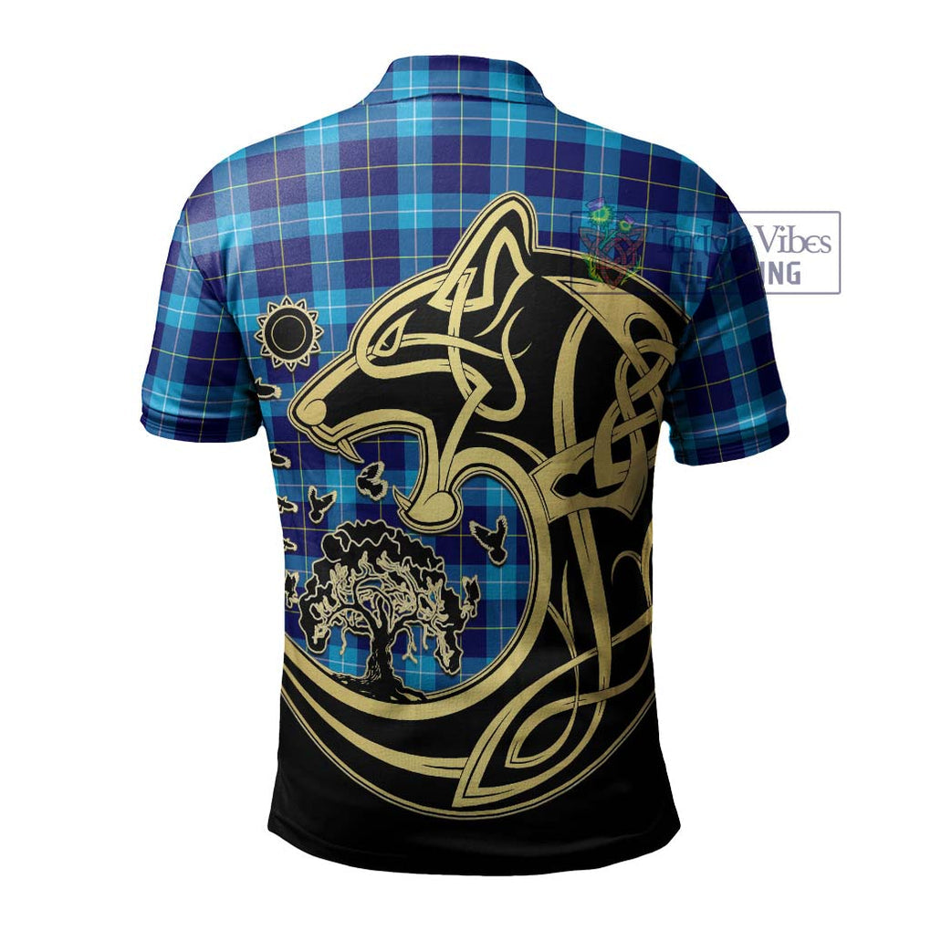 McKerrell Tartan Polo Shirt with Family Crest Celtic Wolf Style - Tartan Vibes Clothing