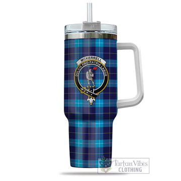 McKerrell Tartan and Family Crest Tumbler with Handle