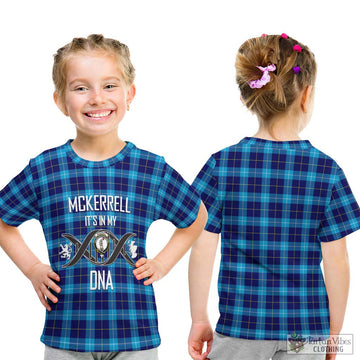 McKerrell Tartan Kid T-Shirt with Family Crest DNA In Me Style - Tartan Vibes Clothing