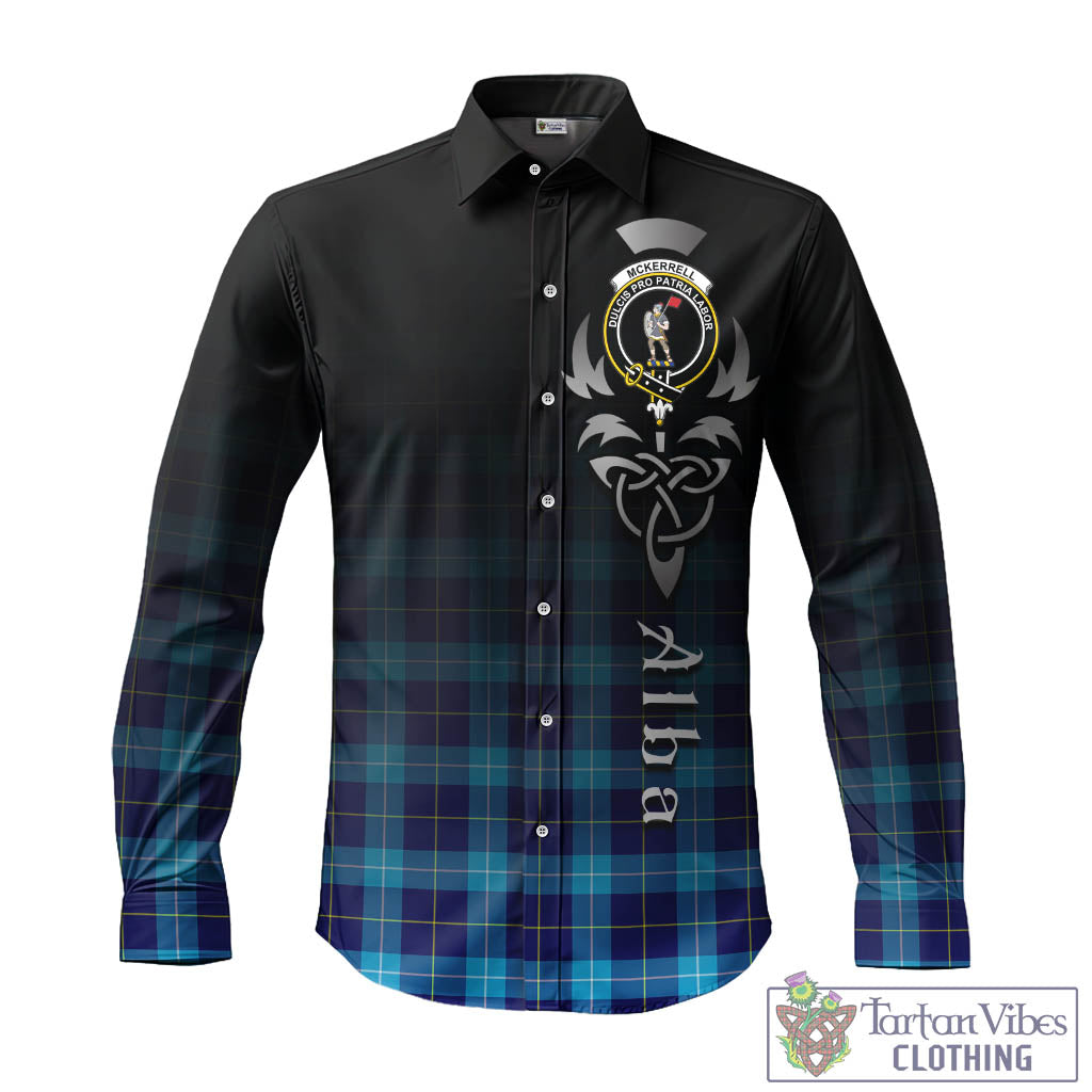 McKerrell Tartan Long Sleeve Button Up Featuring Alba Gu Brath Family Crest Celtic Inspired - Tartan Vibes Clothing