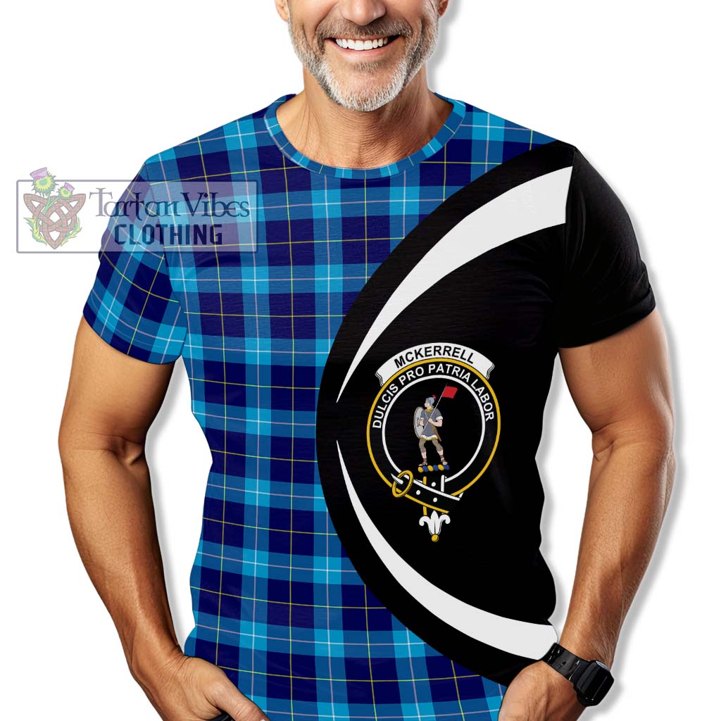 McKerrell Tartan T-Shirt with Family Crest Circle Style - Tartan Vibes Clothing
