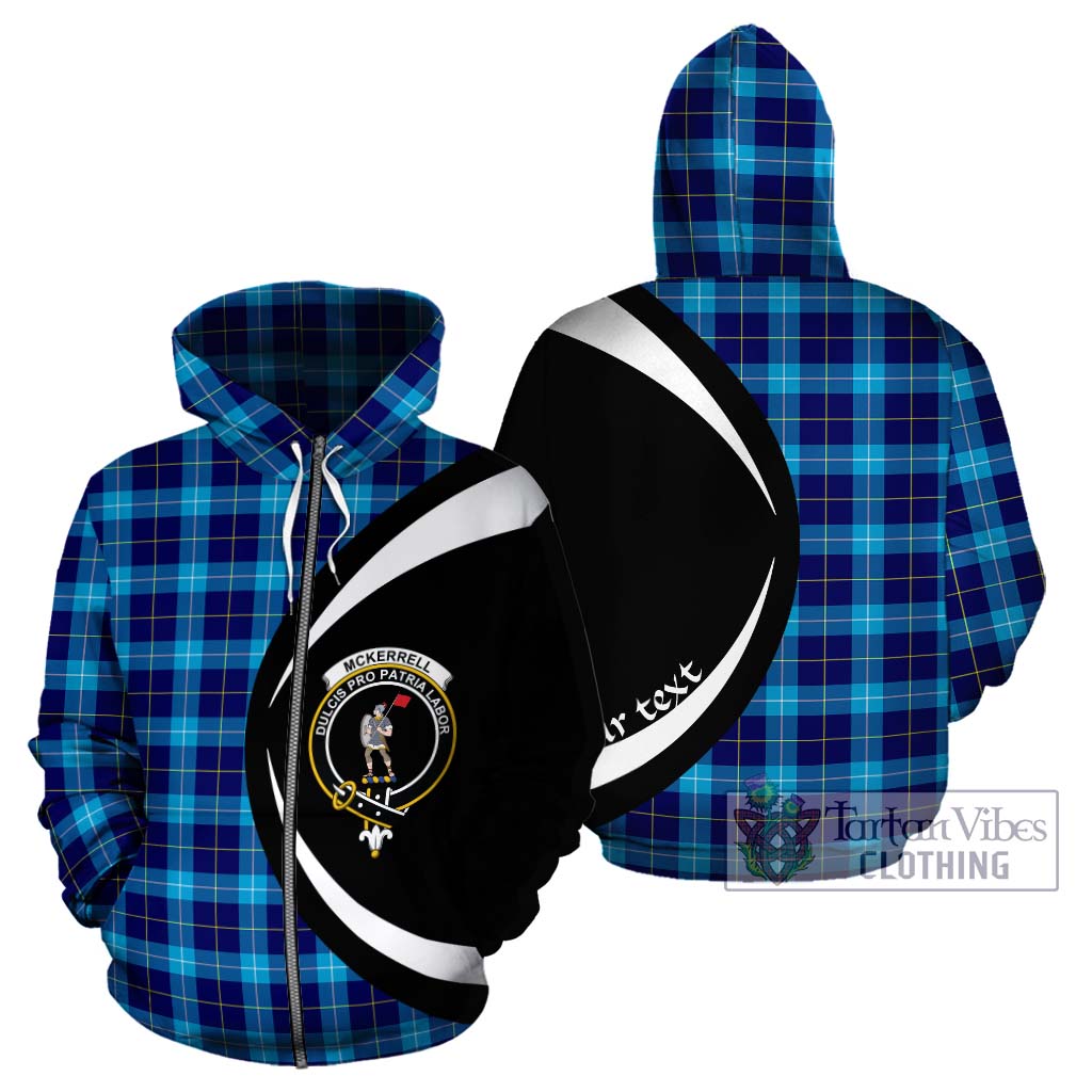 McKerrell Tartan Hoodie with Family Crest Circle Style - Tartan Vibes Clothing