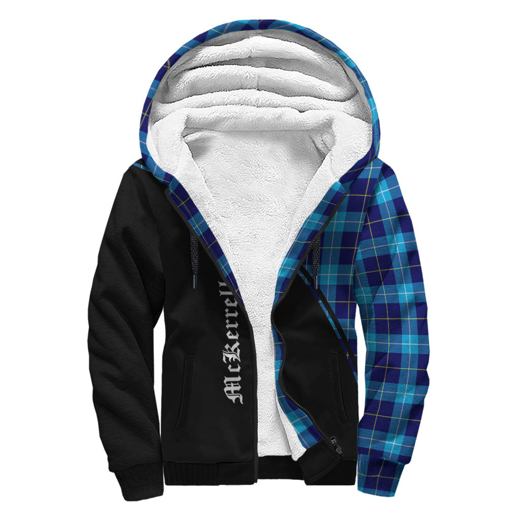 McKerrell Tartan Sherpa Hoodie with Family Crest Curve Style - Tartan Vibes Clothing