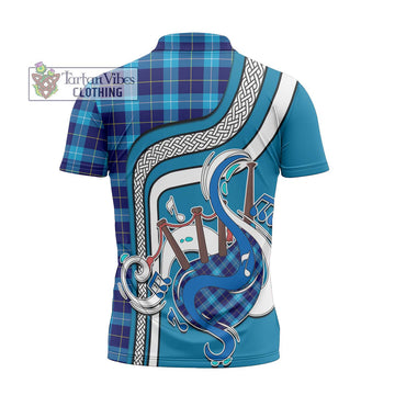 McKerrell Tartan Zipper Polo Shirt with Epic Bagpipe Style
