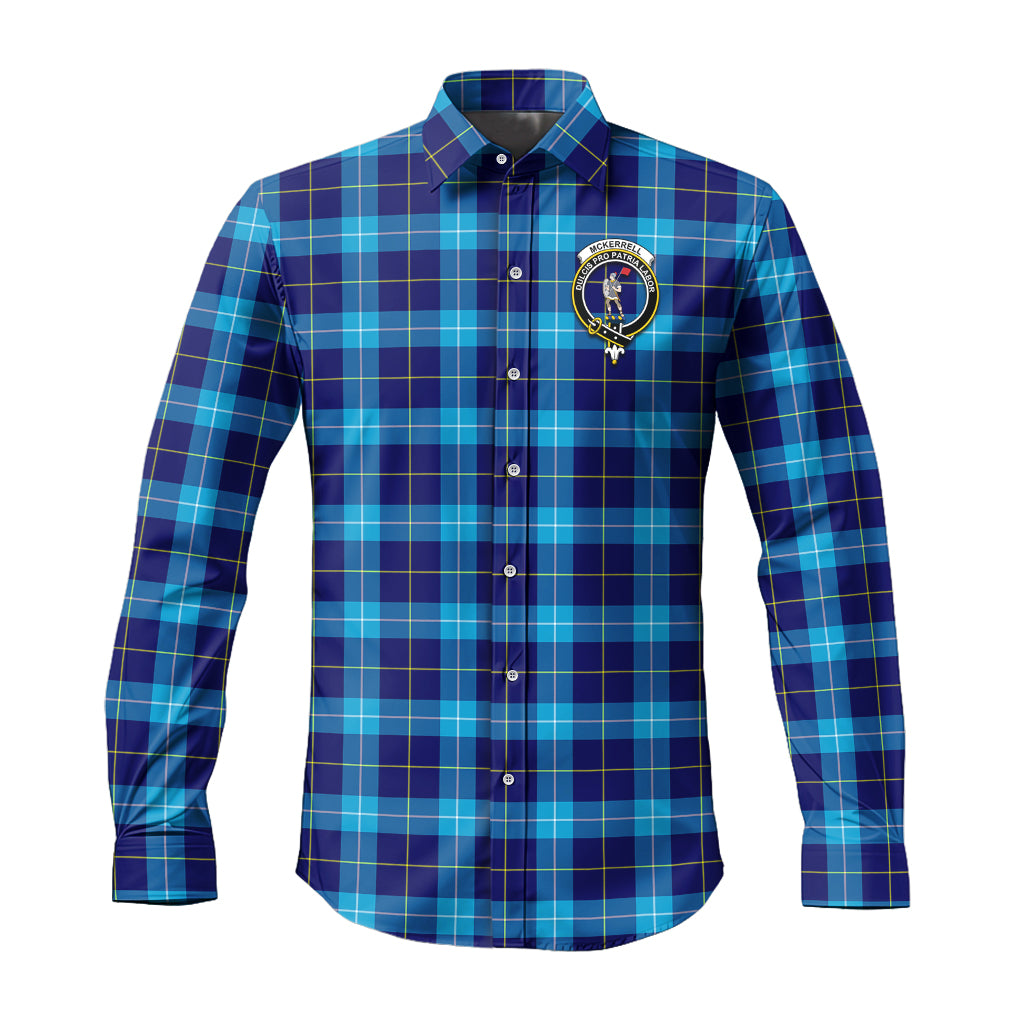McKerrell Tartan Long Sleeve Button Up Shirt with Family Crest Men's Shirt - Tartan Vibes Clothing