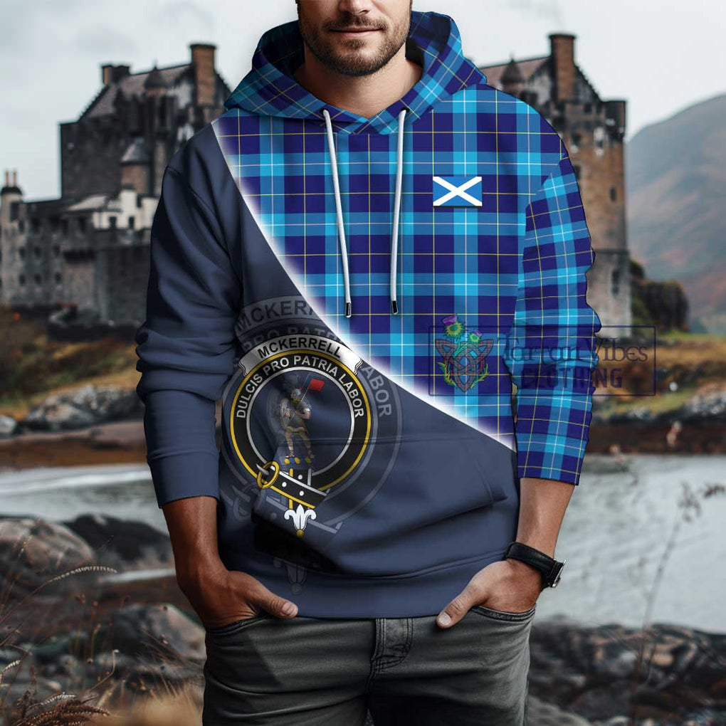 McKerrell Tartan Hoodie with Personalised National Flag and Family Crest Half Style - Tartan Vibes Clothing