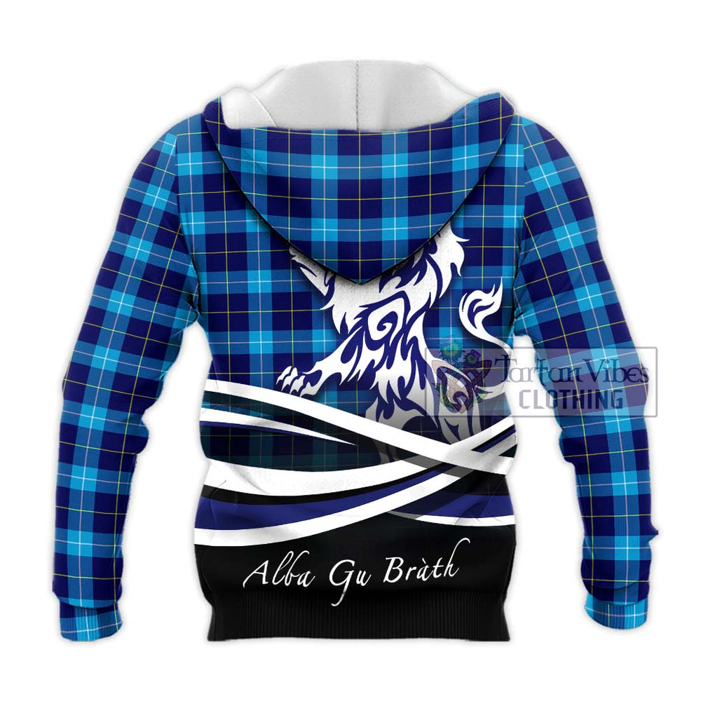 McKerrell Tartan Knitted Hoodie with Alba Gu Brath Regal Lion Emblem - Tartan Vibes Clothing