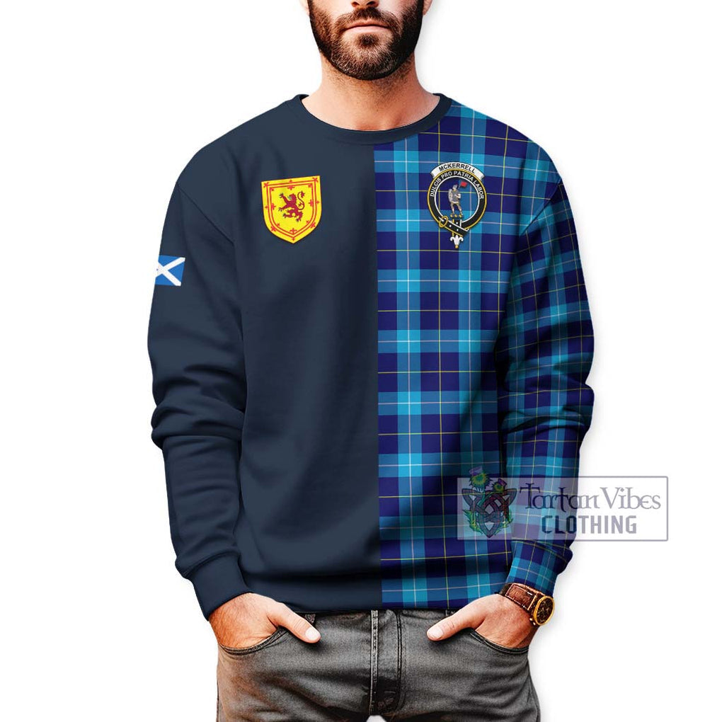 McKerrell Tartan Sweatshirt Alba with Scottish Lion Royal Arm Half Style - Tartan Vibes Clothing