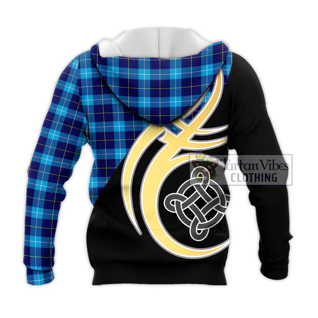 McKerrell Tartan Knitted Hoodie with Family Crest and Celtic Symbol Style - Tartan Vibes Clothing