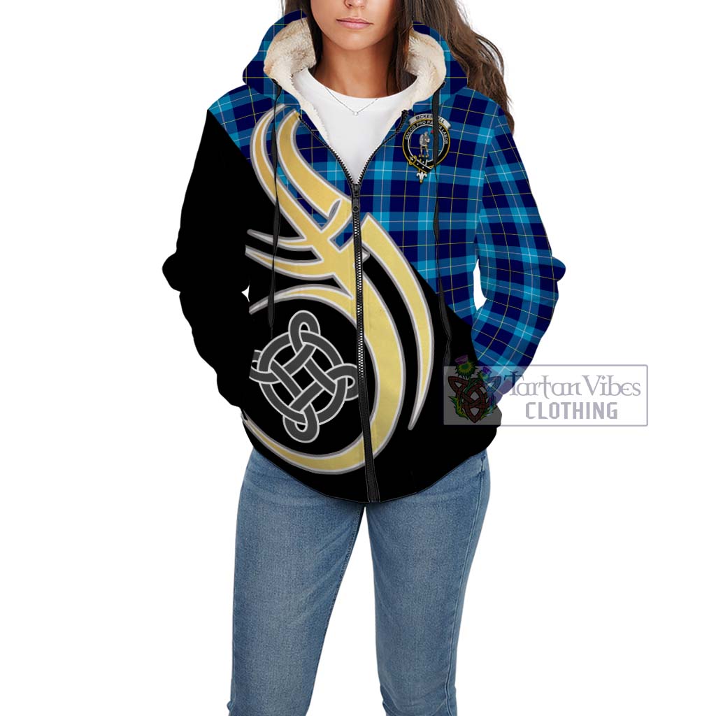 McKerrell Tartan Sherpa Hoodie with Family Crest and Celtic Symbol Style Unisex - Tartan Vibes Clothing