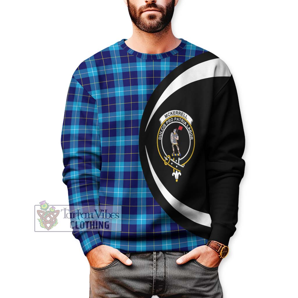 McKerrell Tartan Sweatshirt with Family Crest Circle Style - Tartan Vibes Clothing