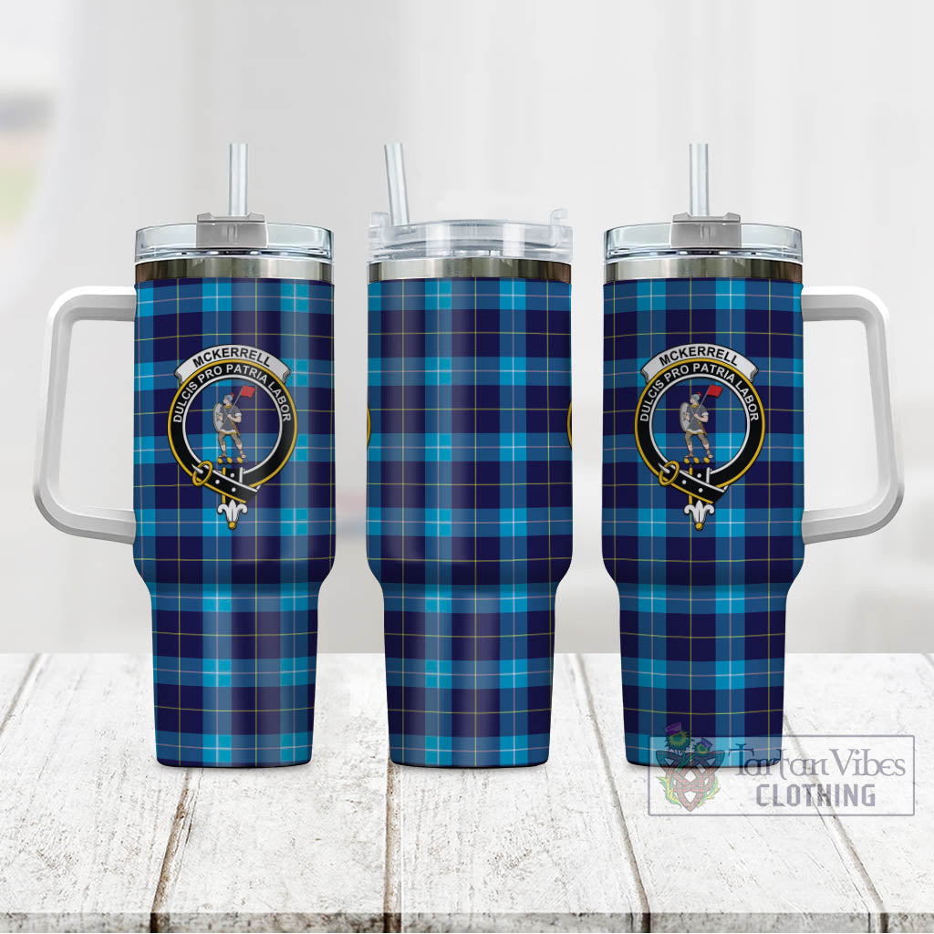 McKerrell Tartan Tumbler with Handle with Family Crest - Tartan Vibes Clothing
