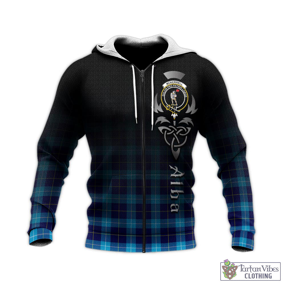 McKerrell Tartan Knitted Hoodie Featuring Alba Gu Brath Family Crest Celtic Inspired - Tartan Vibes Clothing