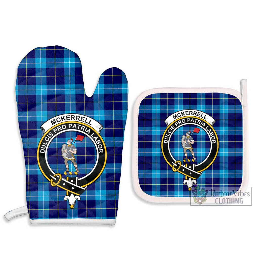 McKerrell Tartan Combo Oven Mitt & Pot-Holder with Family Crest - Tartan Vibes Clothing