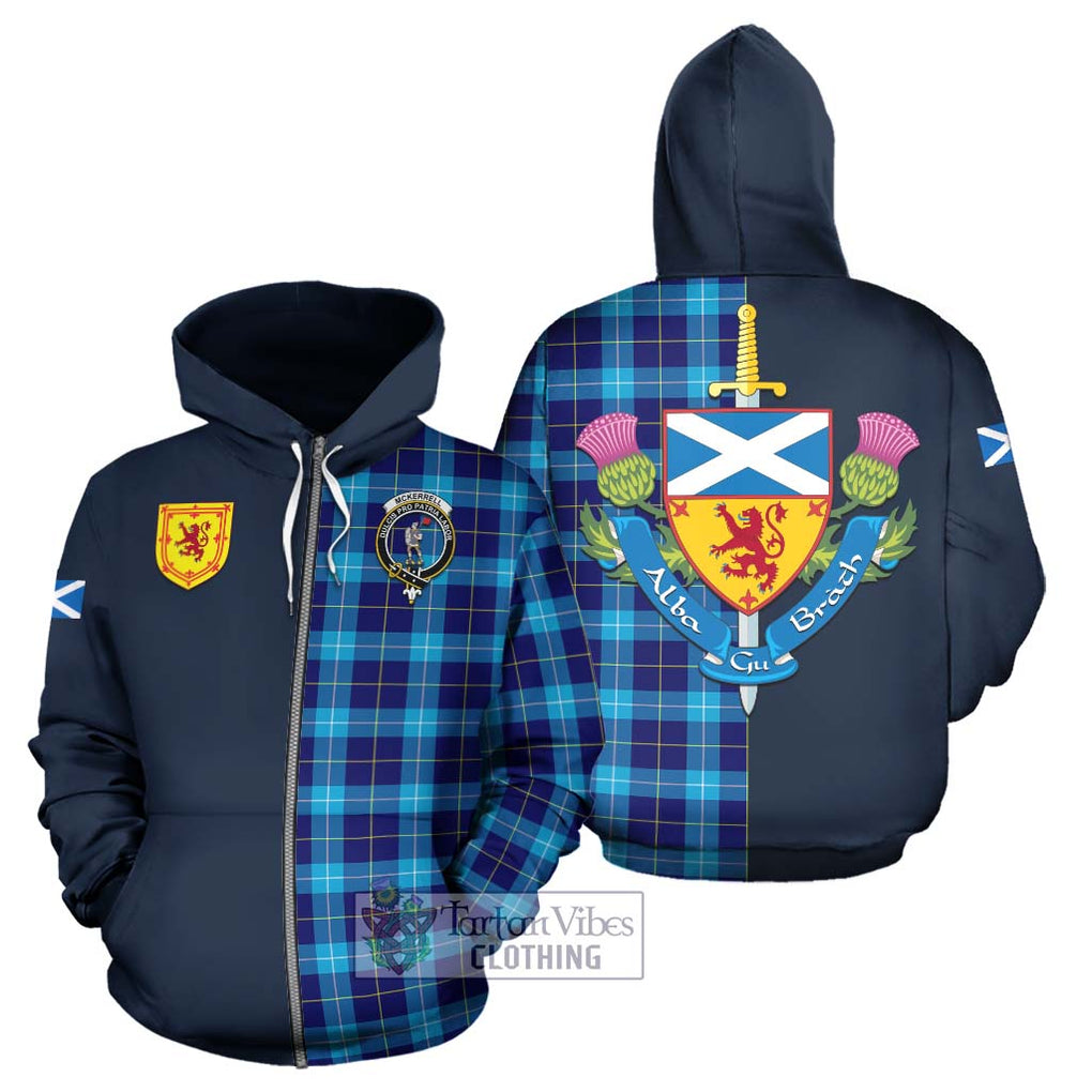 McKerrell Tartan Hoodie Alba with Scottish Lion Royal Arm Half Style - Tartan Vibes Clothing