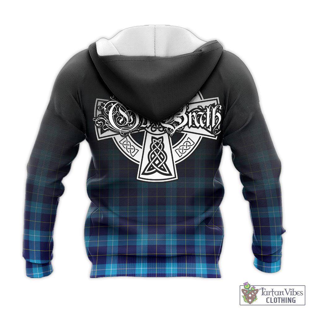 McKerrell Tartan Knitted Hoodie Featuring Alba Gu Brath Family Crest Celtic Inspired - Tartan Vibes Clothing