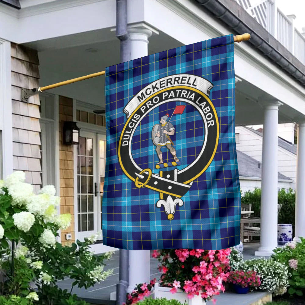 McKerrell Tartan Garden Flag with Family Crest - Tartan Vibes Clothing