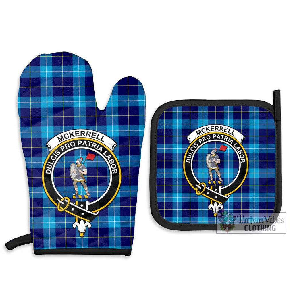 McKerrell Tartan Combo Oven Mitt & Pot-Holder with Family Crest - Tartan Vibes Clothing