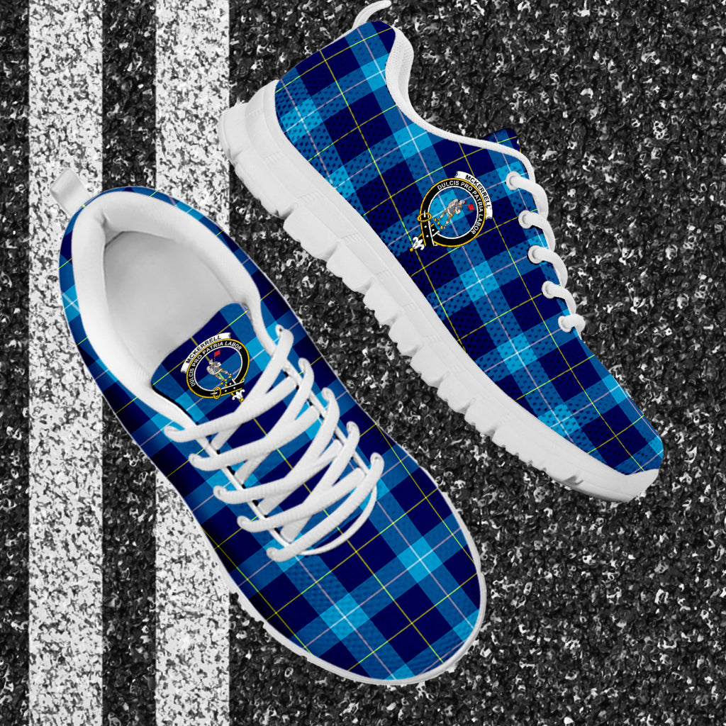 McKerrell Tartan Sneakers with Family Crest - Tartan Vibes Clothing