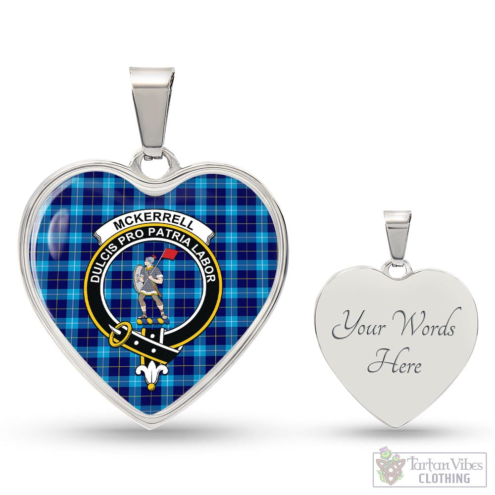 McKerrell Tartan Heart Necklace with Family Crest Luxury Necklace (Silver) Yes - Tartan Vibes Clothing