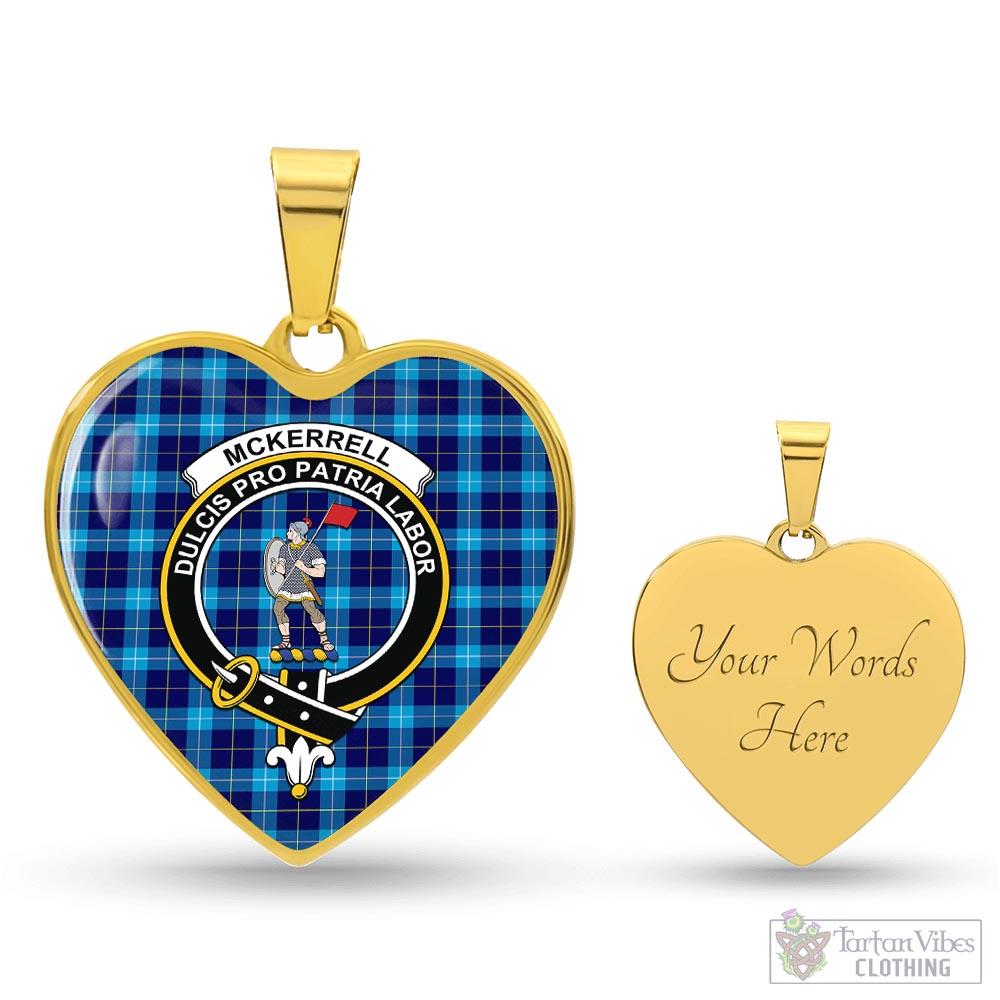 McKerrell Tartan Heart Necklace with Family Crest Luxury Necklace (Gold) Yes - Tartan Vibes Clothing