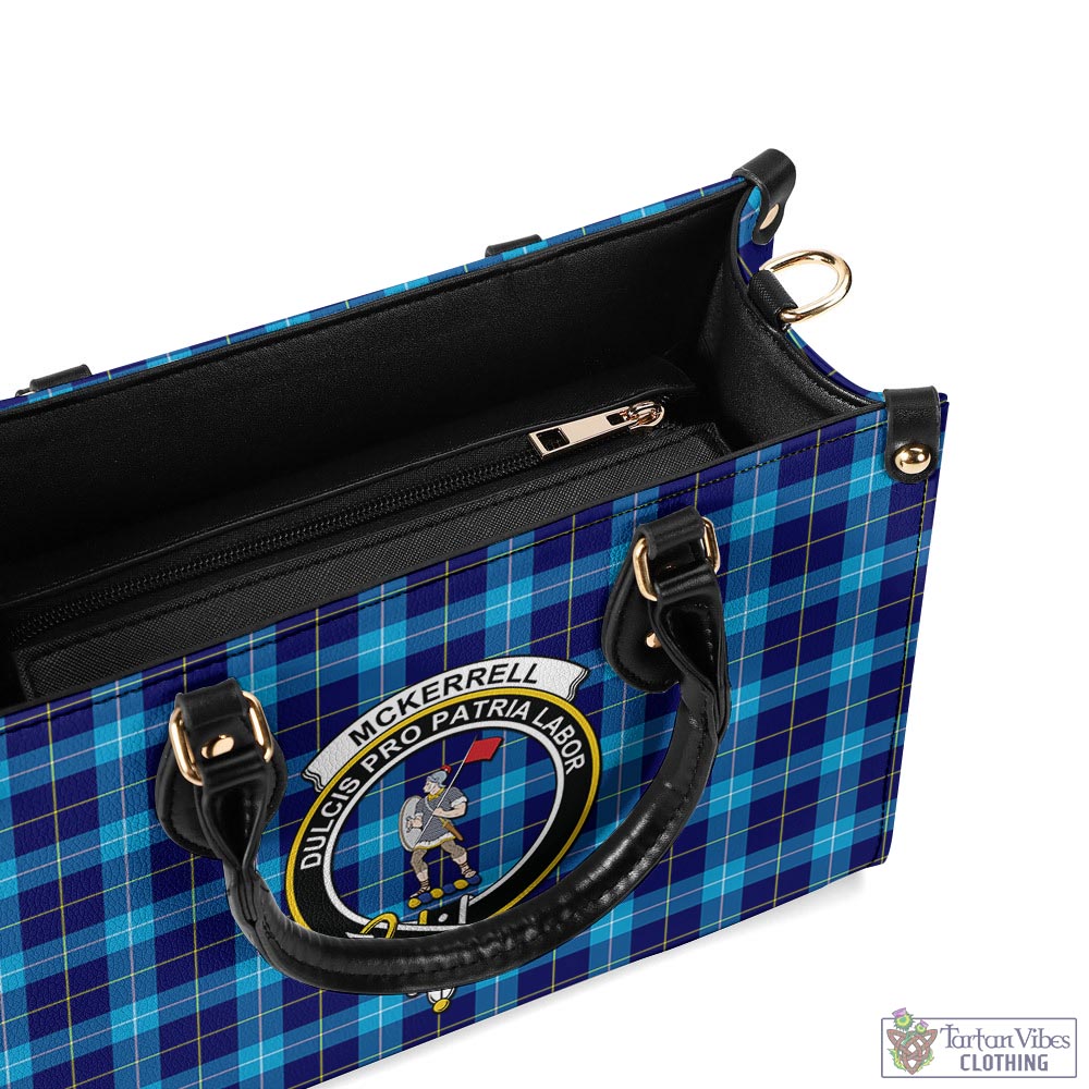 McKerrell Tartan Luxury Leather Handbags with Family Crest - Tartan Vibes Clothing