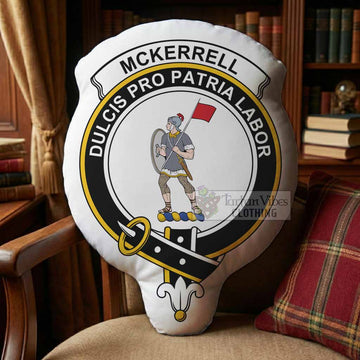 McKerrell Clan Crest Shaped Throw Pillow, Scottish Clan Badge Decorative Pillow