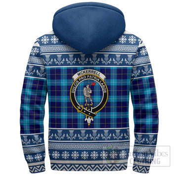 McKerrell Clan Tartan Christmas Fleece Hoodie with Family Crest