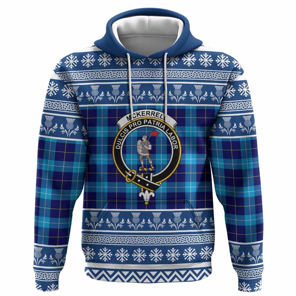 McKerrell Clan Tartan Christmas Hoodie with Family Crest - Tartan Vibes Clothing