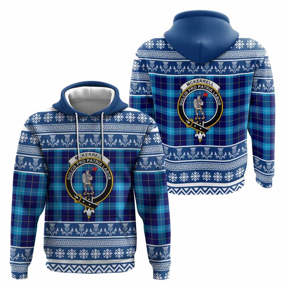 McKerrell Clan Tartan Christmas Hoodie with Family Crest - Tartan Vibes Clothing