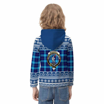 McKerrell Clan Tartan Christmas Kid Hoodie with Family Crest