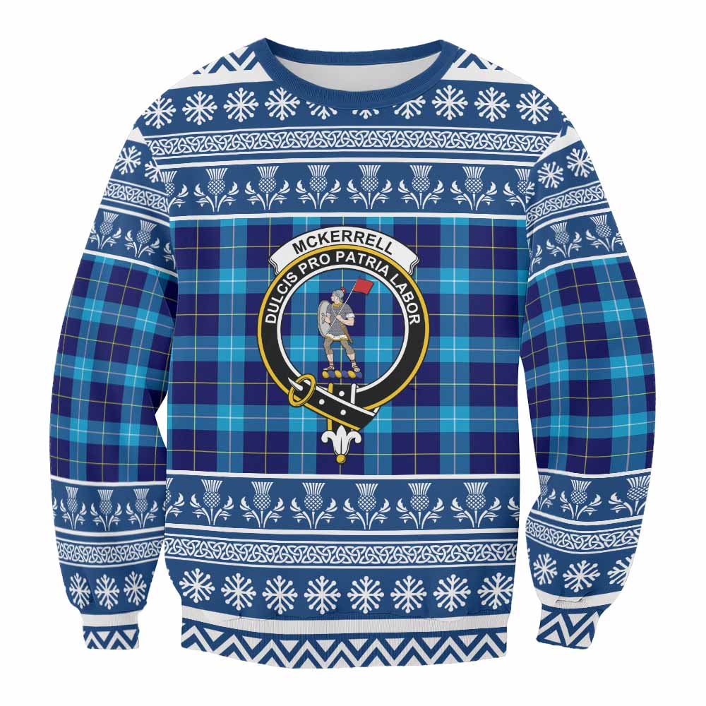 McKerrell Clan Tartan Christmas Sweatshirt with Family Crest - Tartan Vibes Clothing