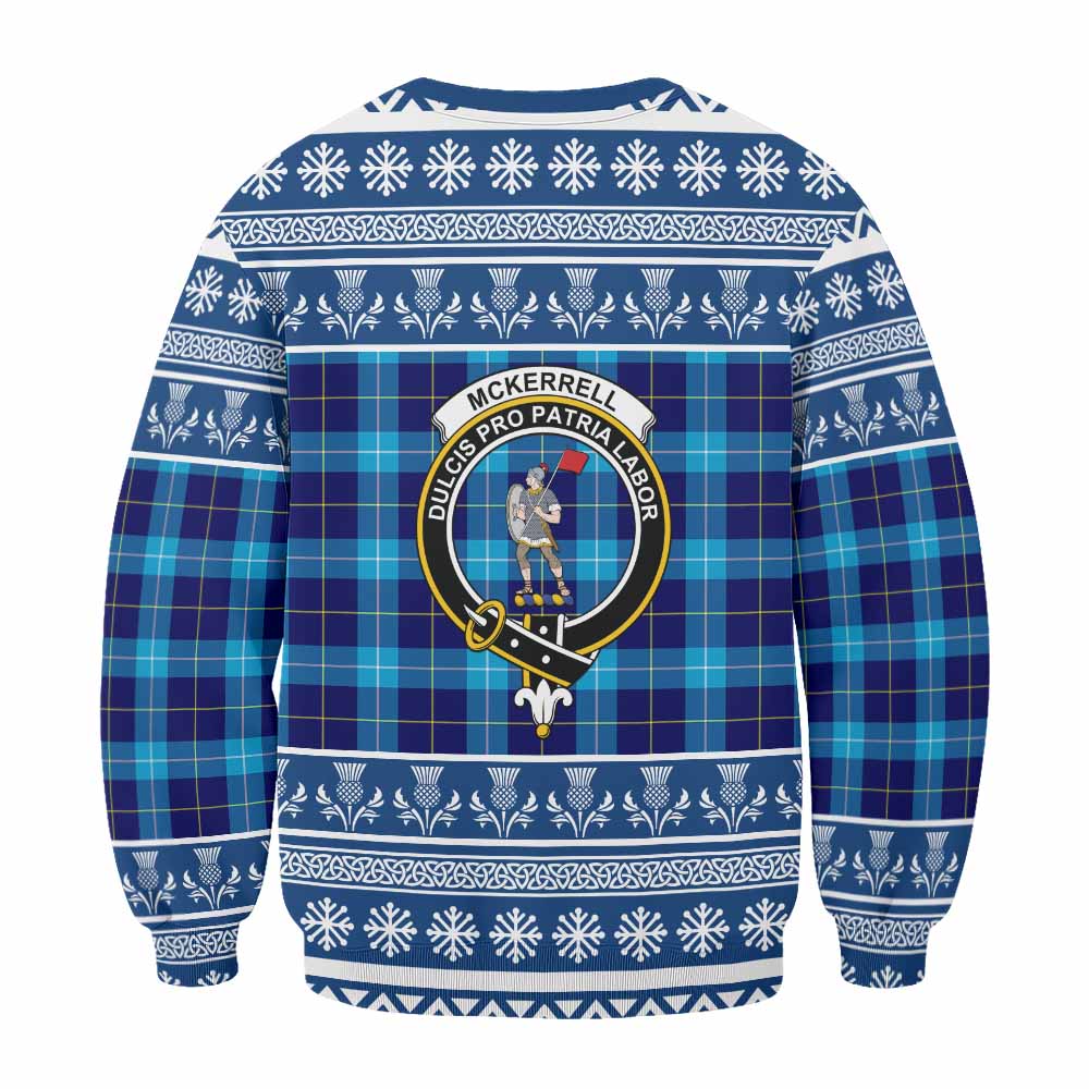 McKerrell Clan Tartan Christmas Sweatshirt with Family Crest - Tartan Vibes Clothing