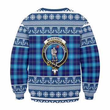 McKerrell Clan Tartan Christmas Sweatshirt with Family Crest