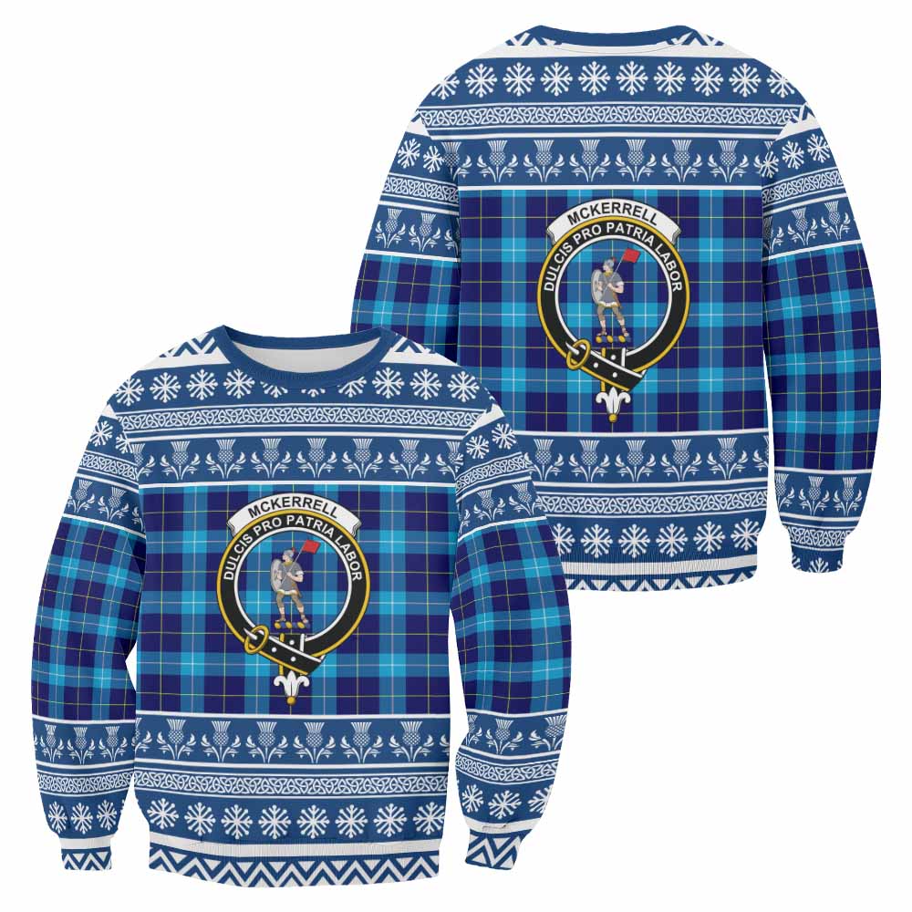 McKerrell Clan Tartan Christmas Sweatshirt with Family Crest - Tartan Vibes Clothing