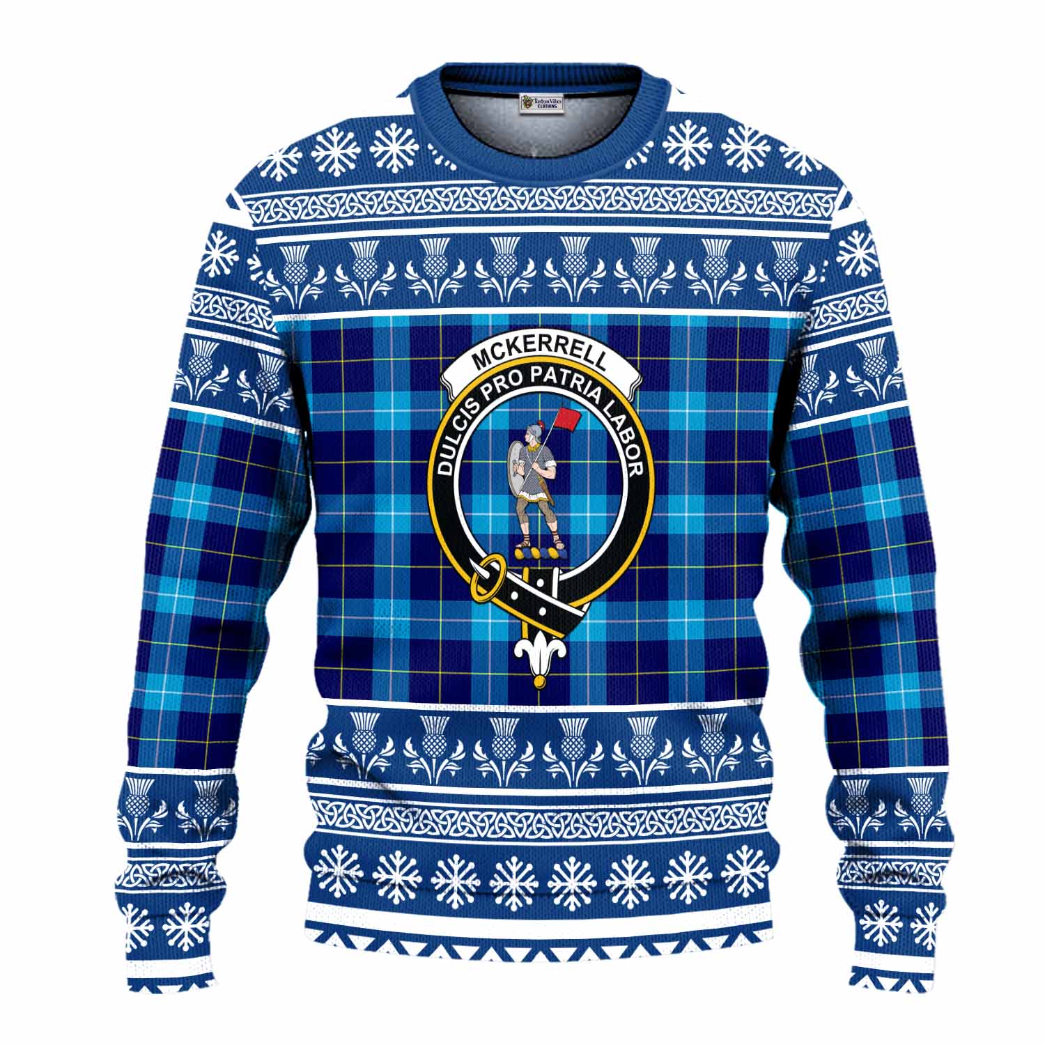 McKerrell Clan Tartan Christmas Ugly Sweater with Family Crest - Tartan Vibes Clothing
