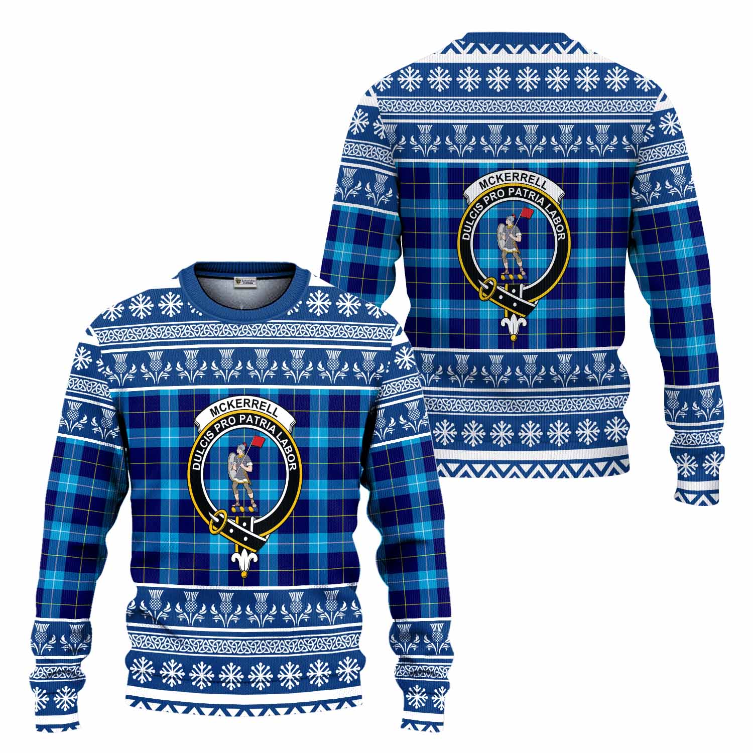 McKerrell Clan Tartan Christmas Ugly Sweater with Family Crest - Tartan Vibes Clothing
