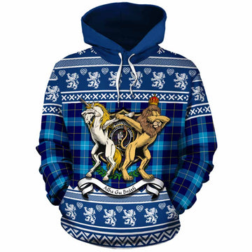 McKerrell Clan Tartan Crest Christmas Cotton Hoodie Coat of Arms Funny Style