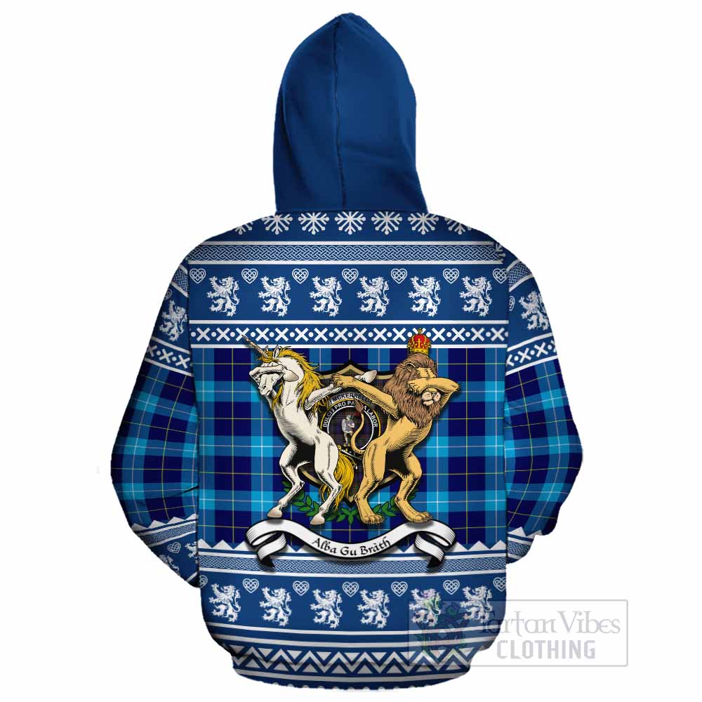 McKerrell Clan Tartan Crest Christmas Cotton Hoodie Coat of Arms Funny Style - Tartan Vibes Clothing